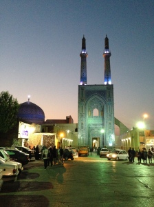 Yazd Mosque at night